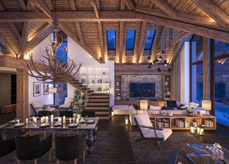 intérieur chalet luxe montagne de demain