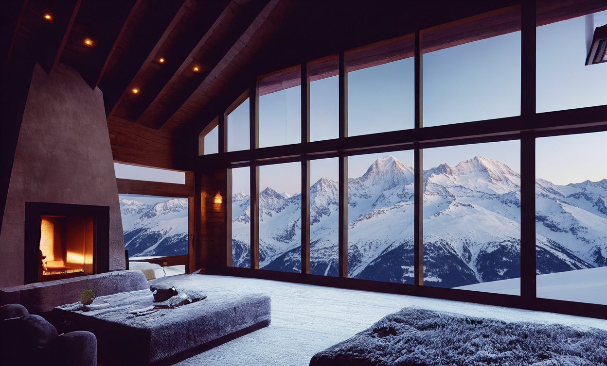 Chalet de luxe Combloux vue Mont-Blanc - Montagne de demain